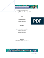Actividad de Aprendizajes 8 Evidencia - 2 - Taller "Lead Time Aplicado"