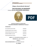 Medición de presiones, temperatura y potencia en laboratorio de ingeniería mecánica