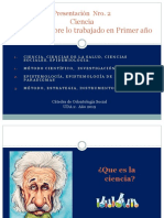 Presentación 2 - Ciencia - Una Mirada a Lo Abordado en Primer Año