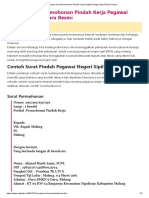 Contoh Surat Permohonan Pindah Kerja Pegawai Negeri Sipil Terbaru Resmi PDF