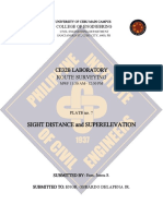 Ce32B Laboratory Route Surveying: Sight Distance and Superelevation