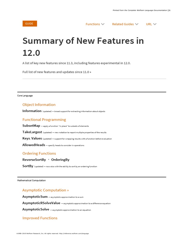 Wolfram Language 12.0 Features | PDF | Teaching Mathematics | Science
