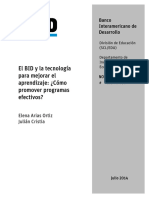 El BID y La Tecnolog A para Mejorar El Aprendizaje C Mo Promover Programas Efectivos PDF