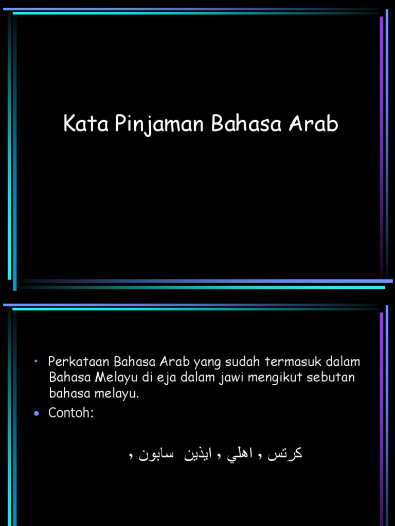 Kata Pinjaman Bahasa Arab Pdf