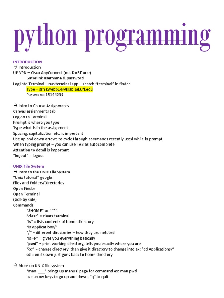 Notes | PDF | Command Line Interface | Programming Language
