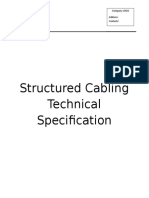 Structured Cabling Technical Specification