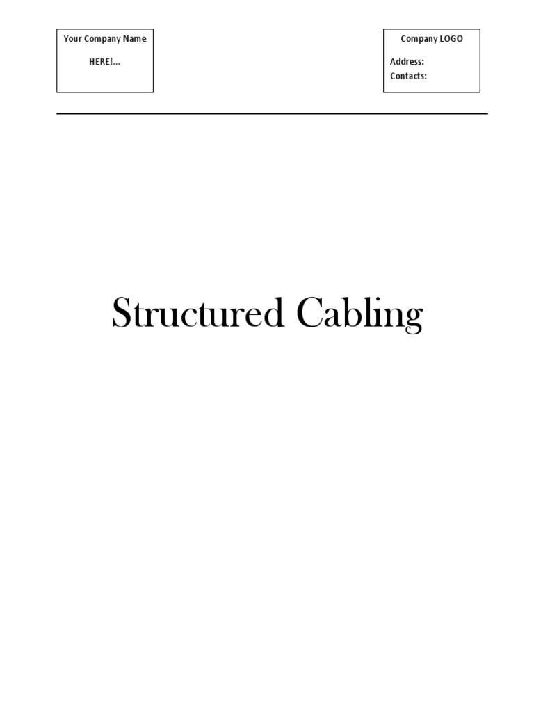 Structured Cabling Solutions Overview | PDF