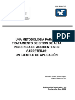 Metodología para El Tratamiento de Sitios de Alta Incidencia de Accidentes en Carreteras - Ejemplo de Aplicación PDF