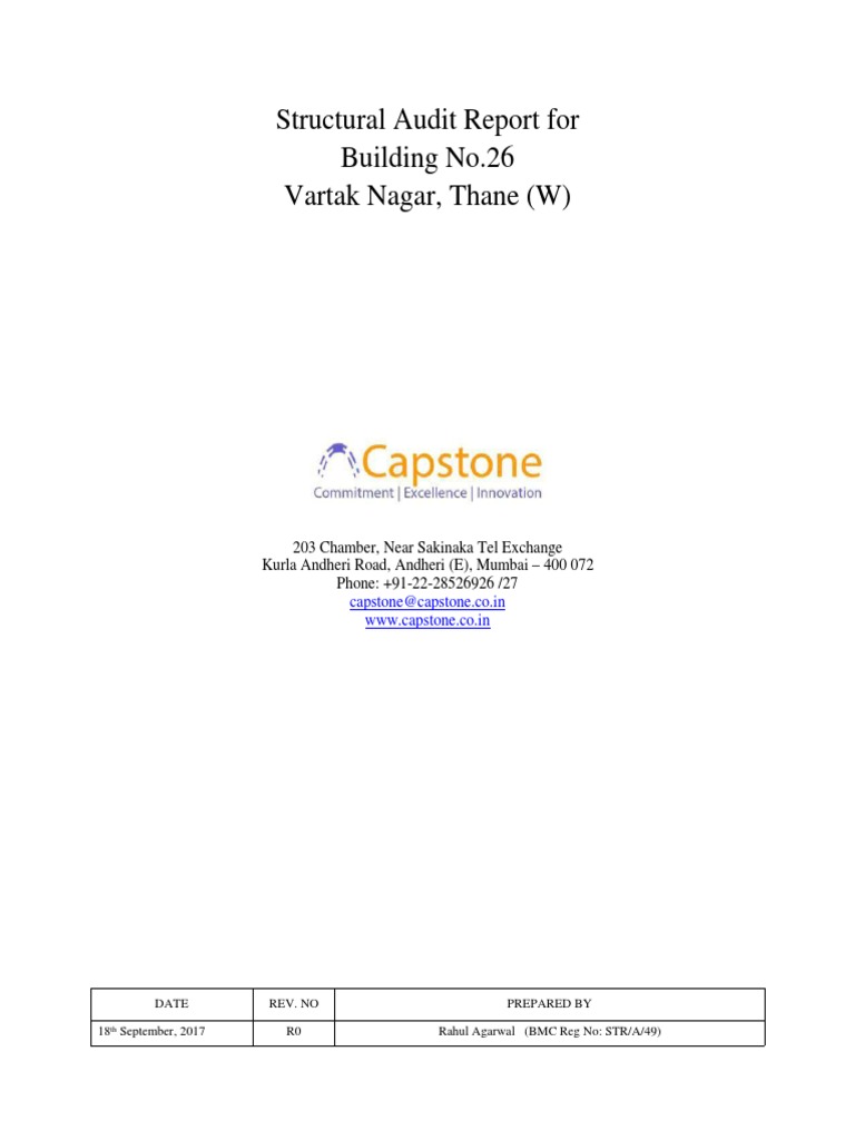 Structural report example picture