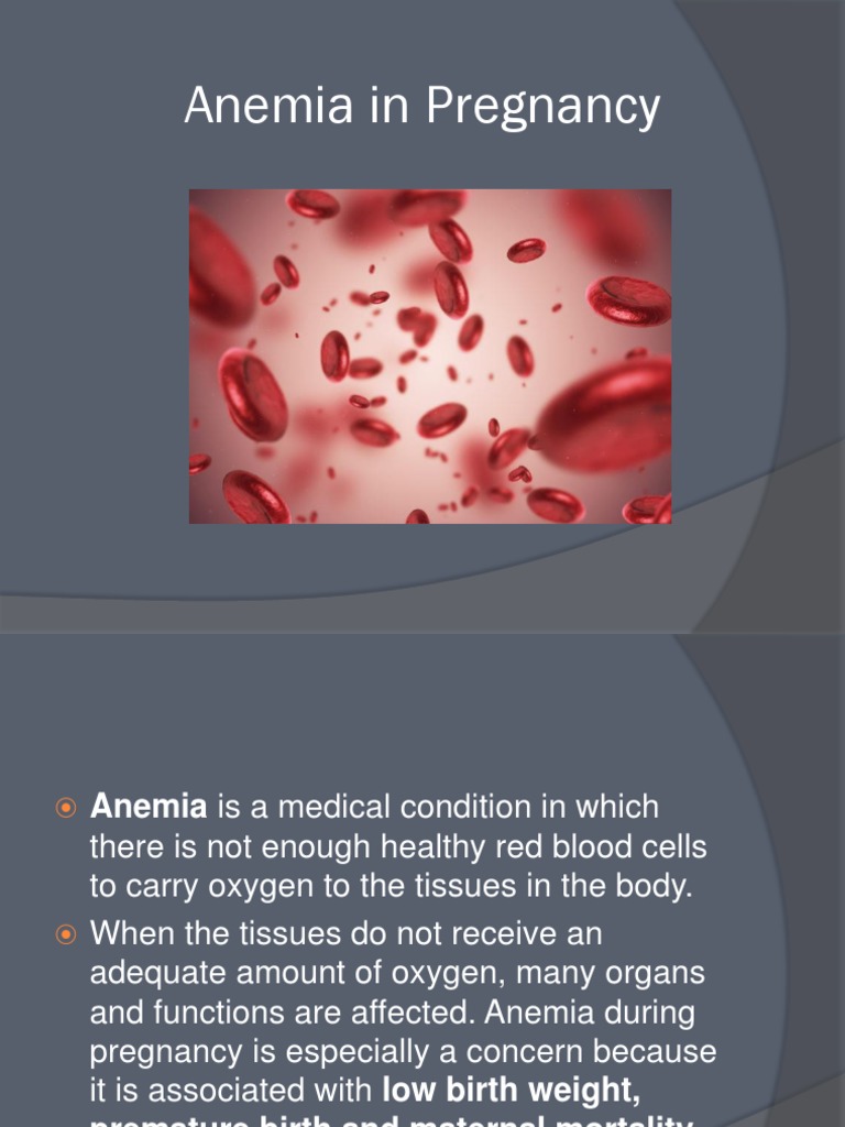 Anemia in Pregnancy PDF Anemia Vitamin B12