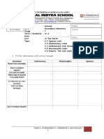 Worksheet 4.1 Chemistry