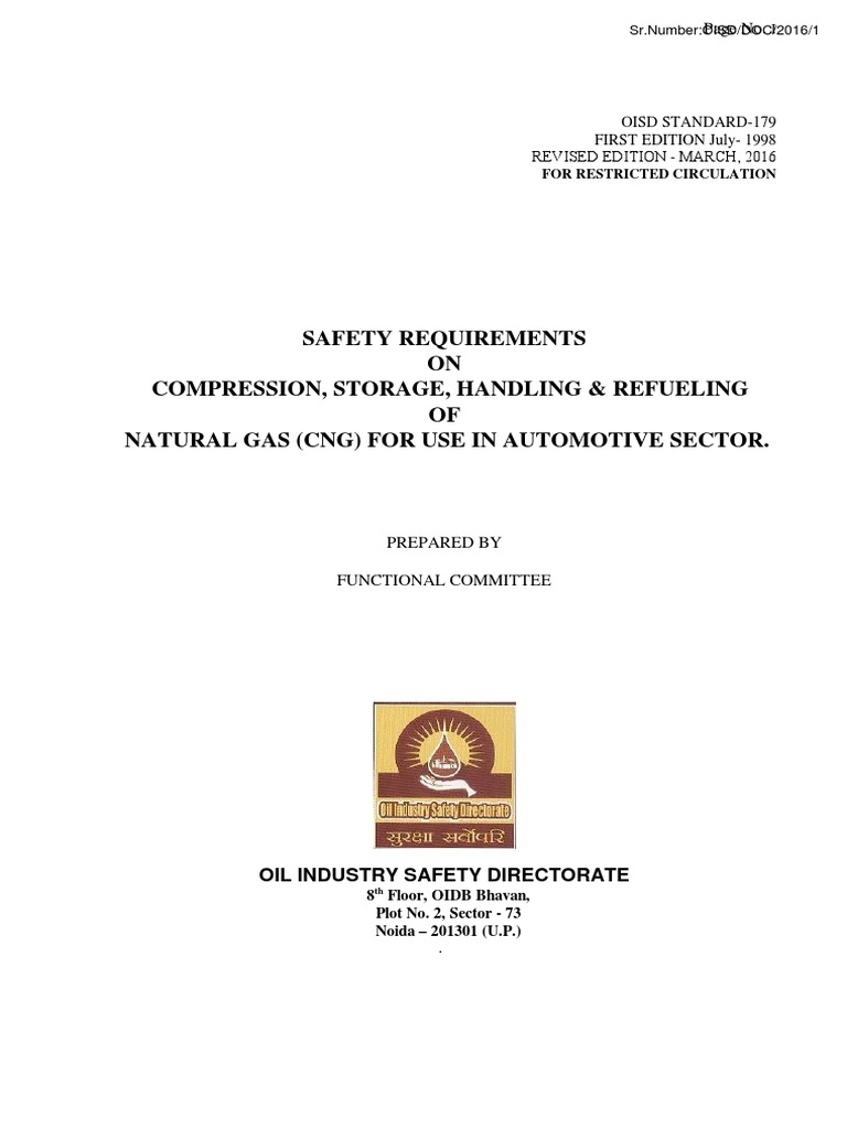 Oisd STD 179 | PDF | Natural Gas | Fuels
