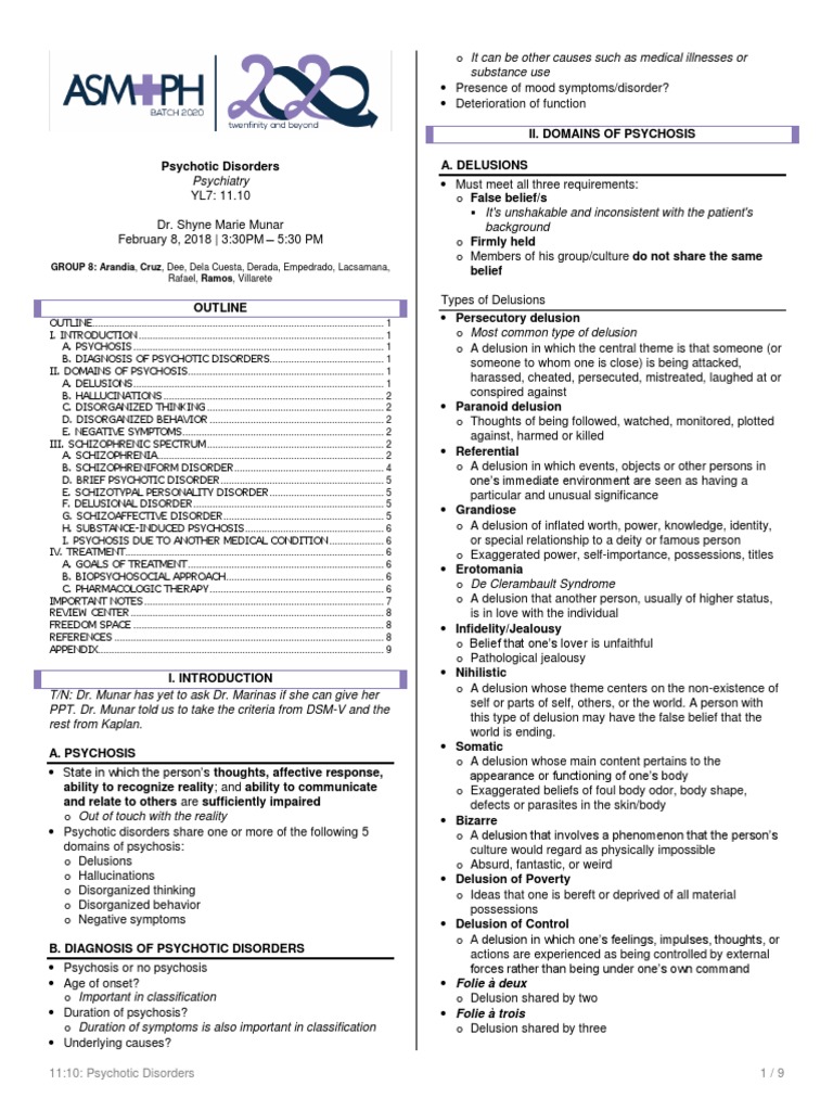 DSM V | Psychosis | Psychology