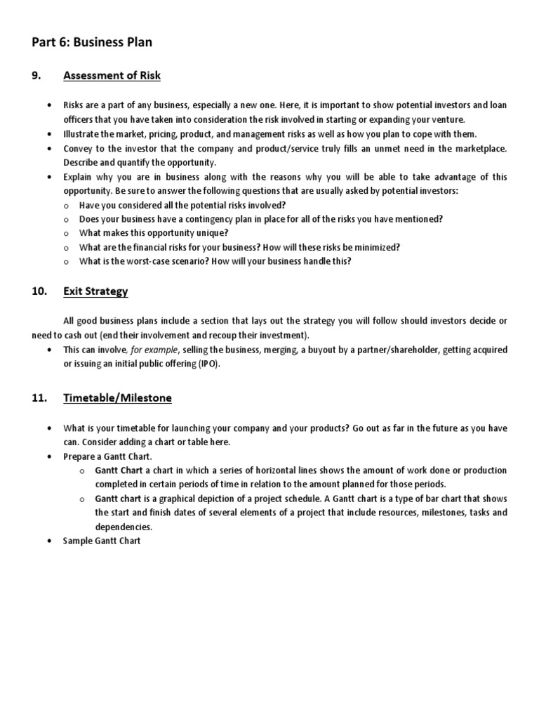 Business Plan Risk Assessment Guide | PDF | Investor | Business Plan