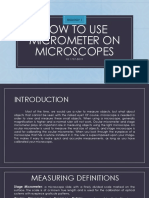 How To Use Micrometer On Microscopes: Biology 1