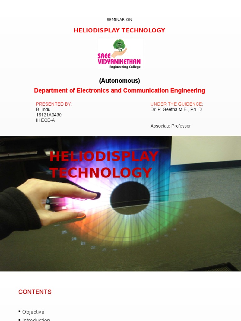 Heliodisplay Technolgy | PDF | Computer Monitor | Display Technology