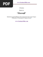 "Firewall": A Seminar Report On