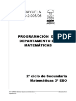 Programacion Didactica Matematicas 3 Eso