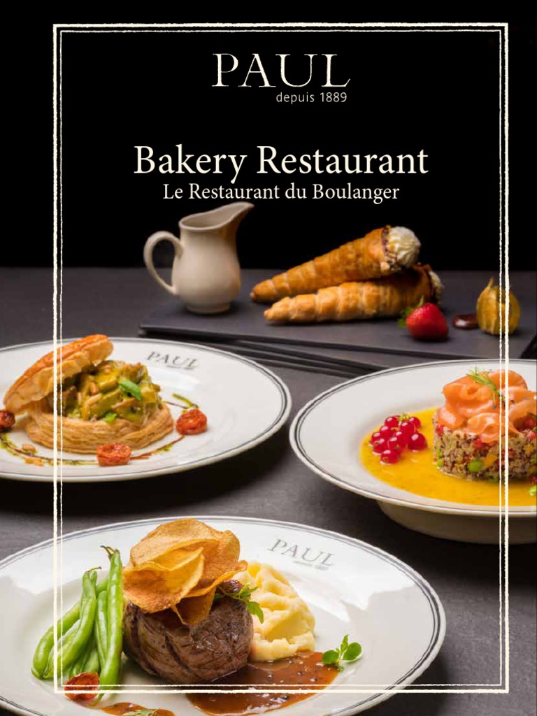 PAUL Bakery & Restaurant Menu Overview | PDF | Salad | Pasta