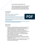 MA Economics Entrance Test Information PDF