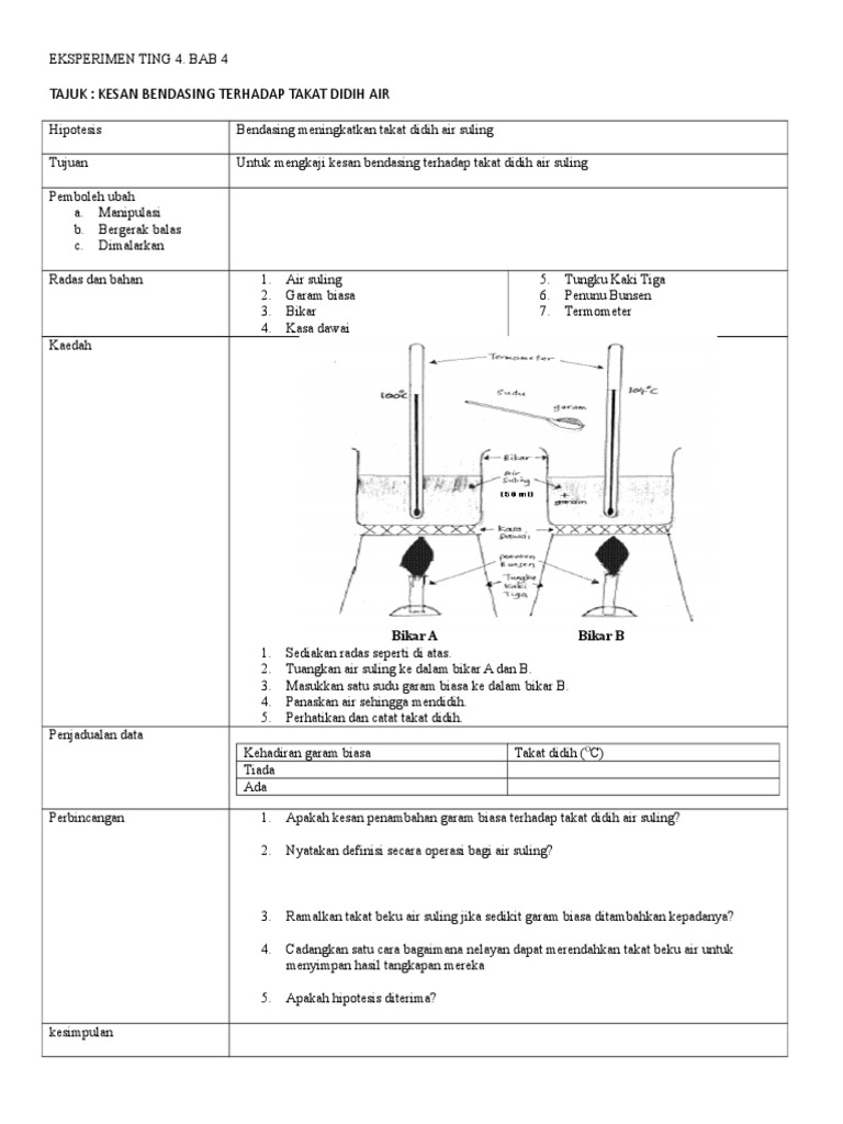 Sains Tingkatan 2 Bab 5 1 1 Science Quizizz