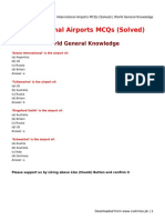 International Airports MCQs (Solved) _ World General Knowledge