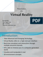 Virtual Reality: Presentation On