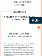 Business Research Methods: A Review of The Relevant Literature