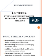 Business Research Methods: Ethical Considerations For The Conduct of Meaningful Research