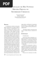 A Comunicação de Más Notícias - Mentira Piedosa Ou Sinceridade Cuidadosa PDF