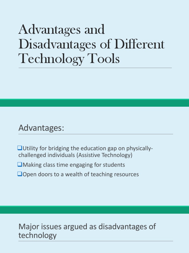 Pros and Cons of Educational Technology | PDF | Art | Computers