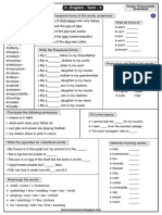 Possessive forms and prepositions practice