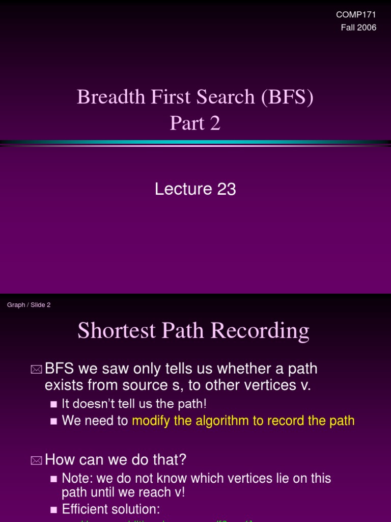 10-Breadth First Search Part2 | PDF | Algorithms And Data Structures ...