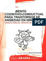 Tratamiento Cognitivo-Conductual para Trastornos de Ansiedad en Niños Manual para El Terapeuta (Kendall) PDF