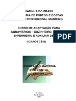 Curso de Adaptação para Aquaviários - Cozinheiro, Taifeiro, Enfermeiro E Auxiliar de Saúde