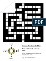 Compass Directions: The Maze Work Out The Route Out of The Maze