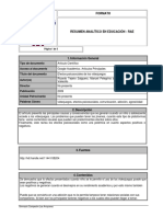 Resumen Analitico en Educacion Rae