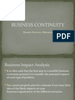 Business Continuity: Disaster Recovery Measures