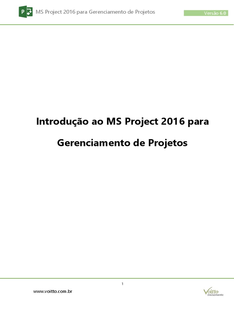 MS Project 2016: Guia para Gerenciamento de Projetos | PDF | Gestão de ...