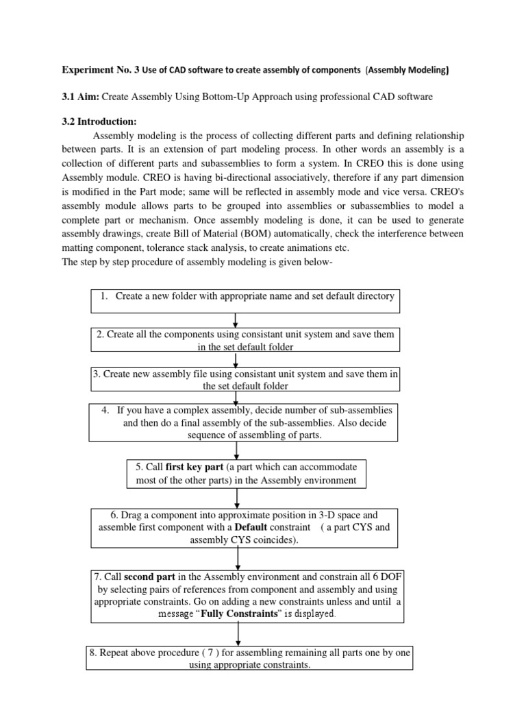 Creo Top-Down Assembly Guide | PDF | System Software | Areas Of ...