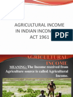 Agricultural Income in Indian Income Tax ACT 1961