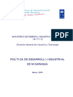 Política de Desarrollo Industrial de Nicaragua 03-2009