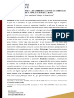 Nunca Reverenciar a Desobedi Ncia Civil Na Express o Po Tica e Pol Tica de Belchior.