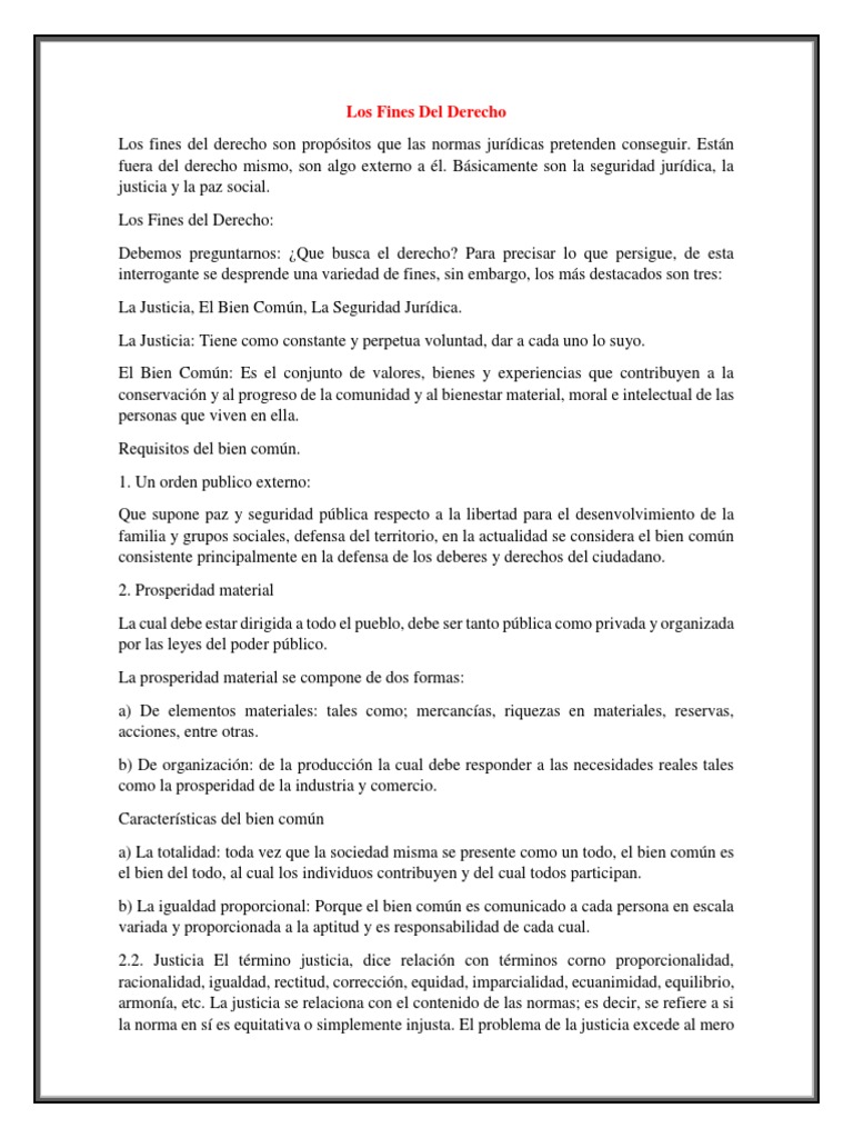 Fines y Funciones del Derecho | PDF | Teorías filosóficas | Información ...