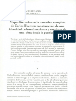 Mapas Literarios en La Narrativa Completa de Carlos Funetes: Construcción de Una Identidad Cultural Mexicana y Escritura de Una Obra Desde La Periferia PDF