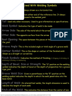 Terms Used With Welding Symbols: C: Chipping G: Grinding M: Machining R: Rolling H: Hammering