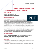 Human Resource Management and Leadership in Development Settings