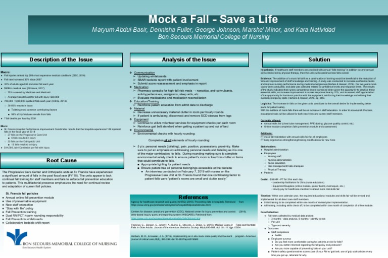Fall Prevention Quality Improvement Plan | PDF | Nursing | Risk Management