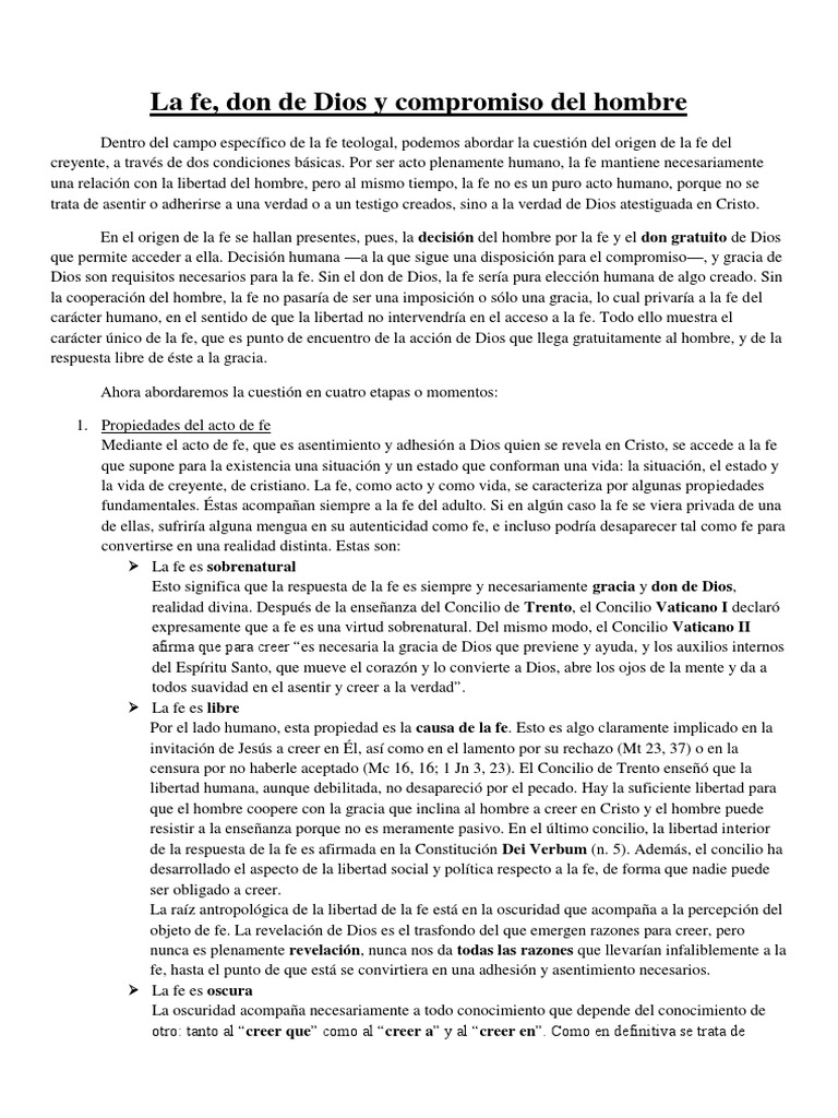 Fe y ciencia: ejemplos de conexión | PDF | Fe | Gracia en el cristianismo
