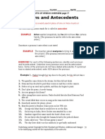 Worksheet 26 Pronouns and Their Antecedents